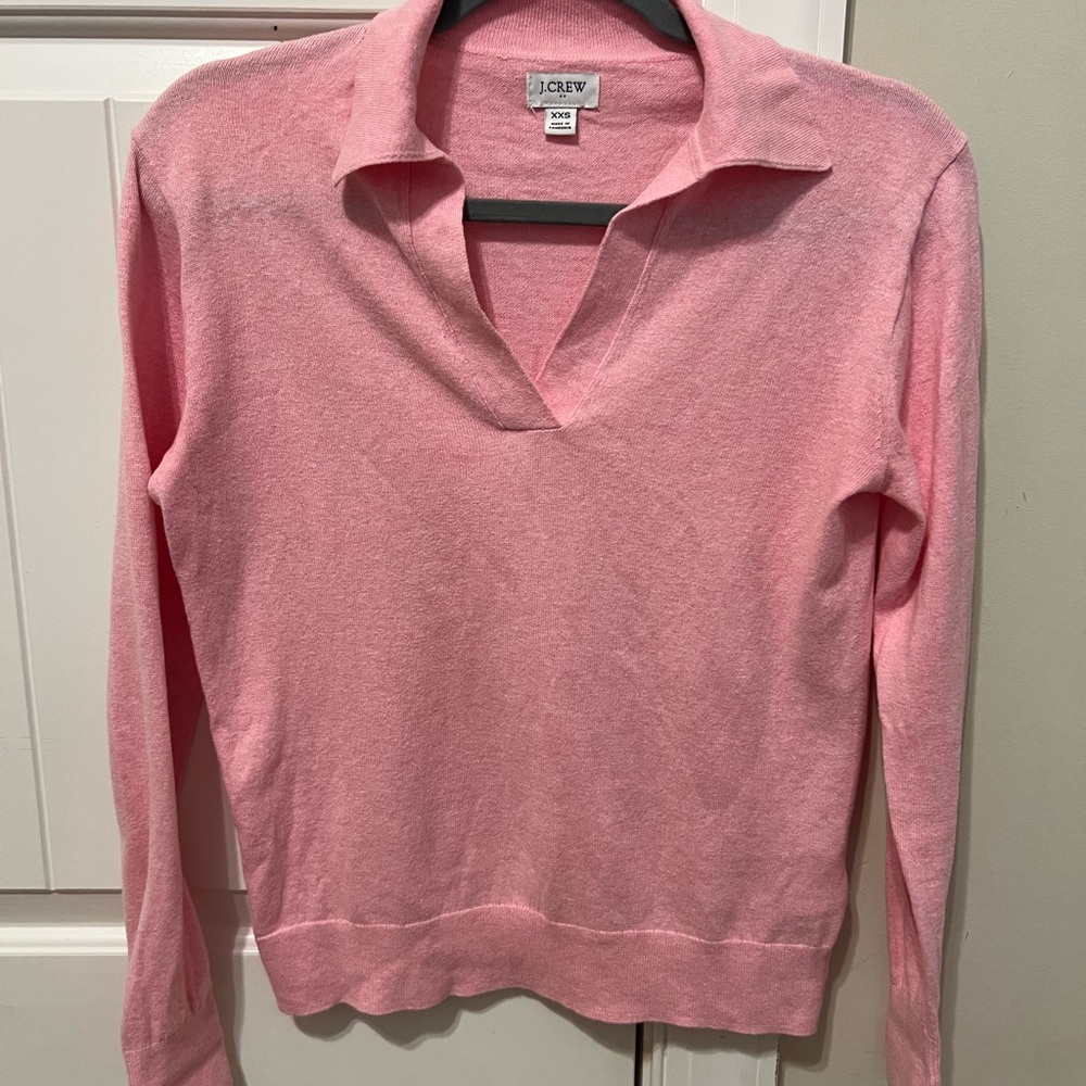 J. Crew Factory Soft Pink V-Neck Sweater